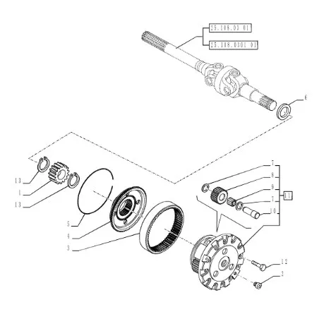 5181054 - Корпусдерж. шест.сателлитов редукт. борт. моста передн. TMT7/MXMPm.